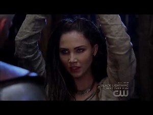 Jessica Green tied in The Outpost