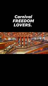 2.3K views · 18 reactions | Carnival FREEDOM LOVERS atrium. | CCL Cruise FUN | Facebook