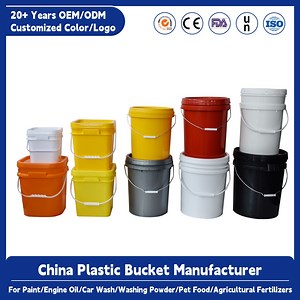 [Hot Item] Wholesale Space-Saving Portable Plastic Reusable 5 Gallon Transparent Packaging Food Grade Buckets