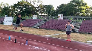 24K views · 853 reactions | Working on something and gaining more knowledge in triple jump. Emphasizing form mechanics over distance. Also, It’s a pleasure working with my new iconic specialized jump coach who had full of knowledge and experience in International, particularly he coached Seniors Canadian Track and Field Athletes   Coach Ninoy Marayag 﫡 | cdolongjumper | Facebook