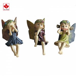 [Hot Item] Resin Angel Micro View Flower Bonsai Decoration Garden Elf Sculpture