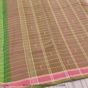 Gandhigram Handwoven Khadi Cotton Muslin Saree - 1415185GRE Price : ₹...