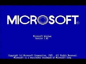 Windows 1.0 Startup Screen - 1985 Microsoft! | Fake Version |
