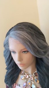 Sliver Gray Yaki Kinky Curly Lace Front Wig Salt & Pepper Gray Wig for Women Wig Synthetic Wig Alopecia Chemo Glory Tress - STERLINGQUEEN2 - Etsy