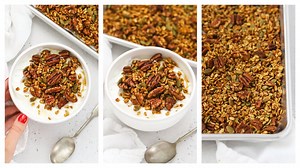 1.2K views · 24 reactions | Let's make Maple Pumpkin Pecan Granola! This easy pumpkin granola recipe is the perfect fall breakfast. It's homemade granola at its finest! RECIPE: https://onelovelylife.com/maple-pumpkin-pecan-granola/ | One Lovely Life | Facebook