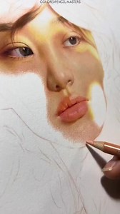 'Sun-Kissed Portrait - Colored Pencil Drawing by Danzihe (Douyin) #color #reelsfypシ #shortsvideos #explorepage #exploremore #artist #portrait #short #art #canvasart #colorpencil | ART Gallery