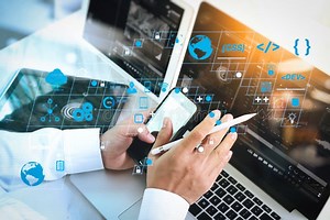 Team Work Concept,businessman Hand Attending Video Conference in Stock Illustration - Illustration of coder, business: 125629572