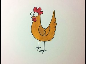 How to Draw a Cartoon Chicken