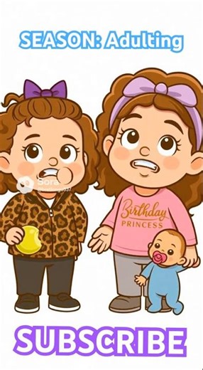 Adulting 101, funny sister cartoon‼️✅