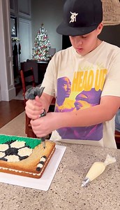 93K views · 1.7K reactions | Check out this double layer chocolate chip cookie cake. My customer ordered this for her daughter and didn’t want a lot of buttercream between the layers or on top around the soccer ball⚽️ Throwin it back to last year with this quiet asmr video. Also Happy New Year! Utah teen baker and cake decorator Jonahs Got Cake | Jonahs Got Cake | Facebook