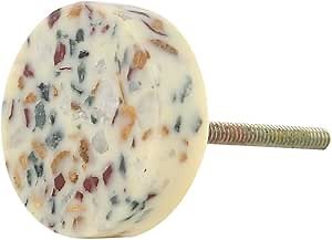 Indian Shelf 4 Piece Terrazzo Texture Stone Cream Dresser Knobs Drawer Handles Cabinet Pulls Farmhouse Hardware
