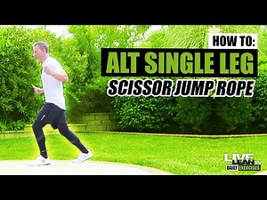 How To Do AN ALTERNATING SINGLE LEG SCISSOR JUMP ROPE | Exercise Demonstration Video and Guide