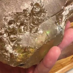 Sale-1940 Gram Congo Citrine Rough Piece With Cool Optical Rainbow color play inside and small along with tourmaline crystals imbedded on the outside. ethiopiaopals@yahoo.com or Dm to purchase. Free 🌏worldwide shipping🆓📦. Shipped from USA office. PayPal/CCards accepted. #citrine #Namibia #rainbowinside #beautiful #natural | Ethiopia Opals