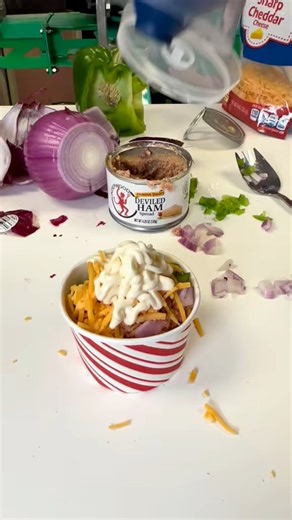 Making a delicious dip from Deviled Ham #dip #DEVILEDHAM #cannedmeat #snacks #recipeshare | Blonde Okie