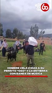 #N60Noticias| PERRITO FUE ENTERRADO CON BANDA. Un hombre veló 2 días a su perrito y luego lo enterró con banda de músicos al ritmo de huaynos. El hecho ocurrió en Huancayo, región Junín, donde el fiel “Oso” tuvo incluso un féretro personalizado, que le mandó construir su amo, Héctor Valencia Carhuamaca. La mascota murió debido a una enfermedad. | N60 Noticias
