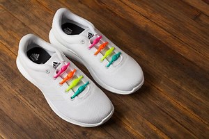 We design thermoplastic elastomer lacing systems. AKA super stretchy and fun shoelaces that you’ll never have to tie again. | HICKIES