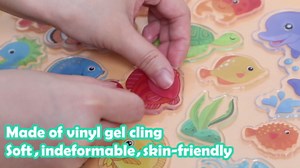 20 PCS Mermaids Thick Gel Under The Sea Window Gel Clings Decals Stickers for Kids Toddlers and Adults Home Airplane Classroom Nursery Mermaids Party Supplies Decorations Removable and Reusable