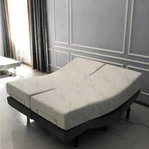 [Hot Item] Foldable Split King Electric Adjustable Bed Base with Memory Foam Mattress