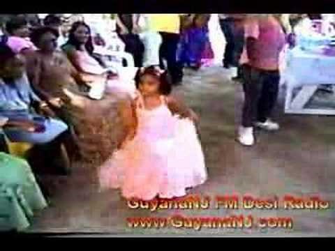 Indian Girl dancing at Wedding in Essequibo Coast Guyana.