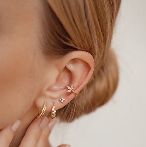 Flower Ear Cuff Gold | Non Pierced Ear Cuff Silver | Dainty Ear Cuff | Fake Tragus Earring | 925 Sterling Silver Ear Cuff | Rose Gold Cuff - Etsy UK