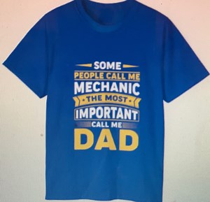 T-shirt bleu pour homme, mécanicien, papa - Etsy France