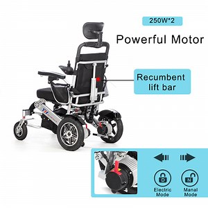 [Hot Item] Factory Price 150kg Max Loading Power Medical Electric Reclining Wheelchair with RoHS Yh-E7001r