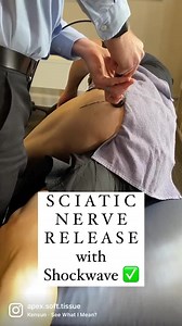 SCIATIC NERVE RELEASE 🔱 The most common place for the nerve to become entrapped is at the back of the hip. This is a frequent problem in chronic lower back and hip pain, although it's often missed because it's not seen with diagnostic imaging. Having a healthy sciatic nerve that can glide, slide and move like it's meant to is very important for full function of the lower back and hips. Nerves do not like to be compressed or tethered to surrounding tissues. When this happens, they let us know wi