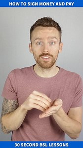 ⏱️ 30 Second British Sign Language Lessons ⏱️ How to sign Money and Pay in BSL. | Commanding Hands
