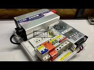 รีวิวส่งงานชุด 5000W ชุดคอนโทรลชาร์จพร้อมอินเวอร์เตอร์ ชุดนอนนา นอนสวน นอนไร่