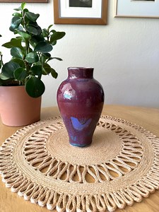 Purple Pottery Vase Colorful Home Decor Gift for Her - Etsy