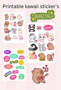 Cute Kawaii Stickers | Cartoon Aesthetic Vinyl Decals for Notebook, Phone, Laptop & Crafts - Etsy