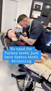 4.7K views | No need for Turkey teeth just have tattoo teeth whitening #turkeyteeth #tattoowhite #tattoos #dentist #fyp #uktattooartist #tattooideas | astartattoos 001 | Facebook