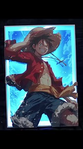 one piece luffy 2d lighted mural sintraboard wall decor #luffy #gear5 #sungodnika #onepiece #sintraboard #posterdesign | Pigyuritoys
