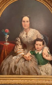 There are a number of hidden meanings in the painting, "Jane Eleanor Sherman Lacey and Her Son, Edward," by Lilly Martin Spencer. Be sure to pay close attention to her jewelry as you enjoy this Artwork Spotlight from our permanent collection. #museumsfromhome | Taubman Museum of Art