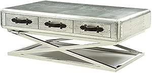 Accent Storage Coffee Table in Aluminum