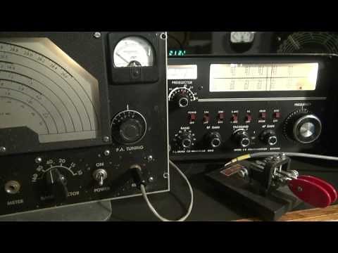 Hammared Ham 40 meter CW QSO Lysco 600 Drake 2-B Tube rigs D-lab