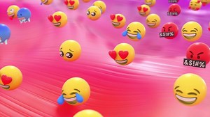 Descargar emoji fluido encima degradado forma antecedentes lazo