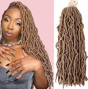 Amazon.com : Extenki 24 inch 7 Packs Faux Locs Crochet Braids Hair-New Curly Braiding Hair For Black Women Extended & Pre Looped-Long Goddess Soft Locs Super Light Synthetic Hair Extensions (24inch, Brown 27) : Beauty & Personal Care