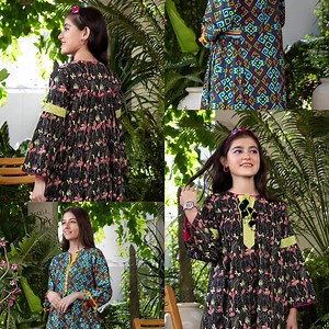 142 reactions · 8 comments | Grab your favorite articles on Sale upto 50% OFF! Product Code: GAA-01685 Season: Spring/Summer Product line: Casual Kurta Color: Black Link: https://senorita.pk/products/gaa-01685-black-multicolor-casual-kurta-cotton-cambric-print Fabric: Cotton Cambric Print Sizes: 34 to 40 Age: 11 to 24 years Discount: 20% #senorita #senoritagirls #casualwear | SENORITA | Facebook