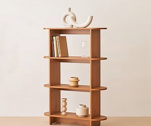 ArtStation - 3-tier round shelf display cabinet | Resources