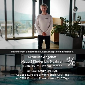 Erlebe perfekten Familienurlaub im natura Hotel Bodenmais.🌲🌲 Ab 3 Übernachtungen - Anreisetag nach Wahl bis zu 2 Kinder bis 6 Jahren Gratis im Elternzimmer. | Natura Hotel Bodenmais