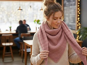 Easy Triangle Scarf Knitting Pattern PDF – Beginner Knit Neck Scarf - Etsy Canada