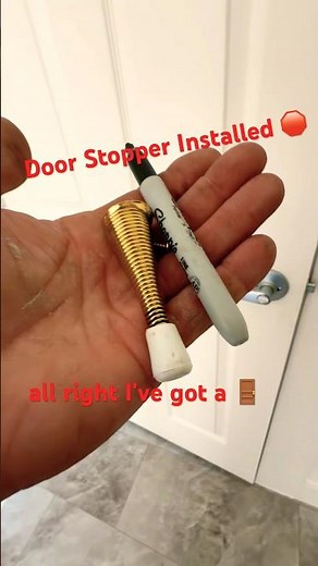Stop 🛑 Destroying Your Walls DIY Springy Door Stopper Installation #door #howto #diy