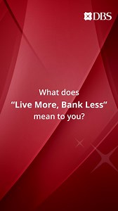 50K views · 77 reactions | We are a bank that has what it takes to bring individuals, businesses and communities a lot more life, with a lot less bank. #DBSBankIndia #LiveMoreBankLess | DBS | Facebook