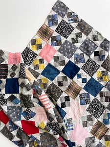 Hand-pieced Patchwork Quilt Top: Vintage Calico Fabrics (early 1900s) - Etsy