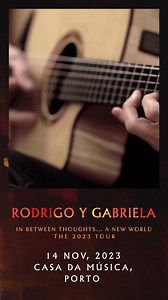 Rodrigo y Gabriela ao vivo na Casa da Música, no Porto, a 14 de novembro. O famoso duo mexicano de guitarra acústica volta a Portugal, com as suas conhecidas versões de temas míticos como “Stairway to Heaven” dos Led Zeppelin e “Orion” dos Metallica na bagagem. 🎸 🎫 Bilhetes à venda na Casa da Música ou nos locais habituais. | Música no Coração
