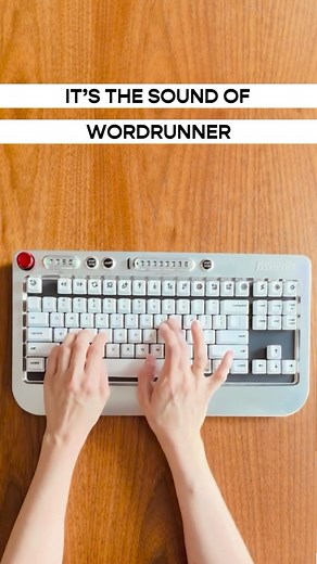 Wordrunner’s signature sound will lull you into a writing flow you’ve never experienced before. Once you start typing, you won’t be able to stop. 👉🏼 Lock in the best pricing for just $1 at wordrunner.getfreewrite.com. #writers #writingkeyboard #freewritefam #keyboardforwriters | Freewrite