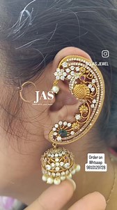 Bold. Beautiful. Unapologetically royal. Our OG Karnful earrings are everything a jewellery lover dreams of ✨  Tell us — are you team saree, lehenga, or fusion with this beauty?  Booking open via WhatsApp: 9810129728 . . . #ojasjewels #jewelleryshop #giftidea #jewellerydesign #jewellerylover #jewellery #imitationjewellery #jewelleryaddict #earrings #festivalvibes #FestiveJewelry #jhumka #kaanful | Ojas jewels | Facebook