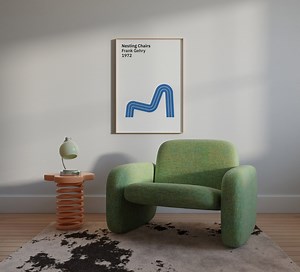 Nesting Chairs, Frank Gehry, Chair Poster, Digital Download Print, Downloadable Prints, Mid Century Poster, Mid Century Chair - Etsy