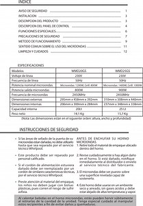 Microondas Whirlpool Wmd20sb Manual Pdf